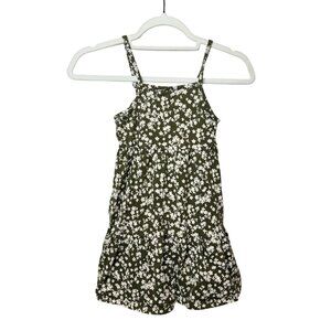 Gap Kids Green White Floral Sundress Girls Size Small 6-7 Summer Dress